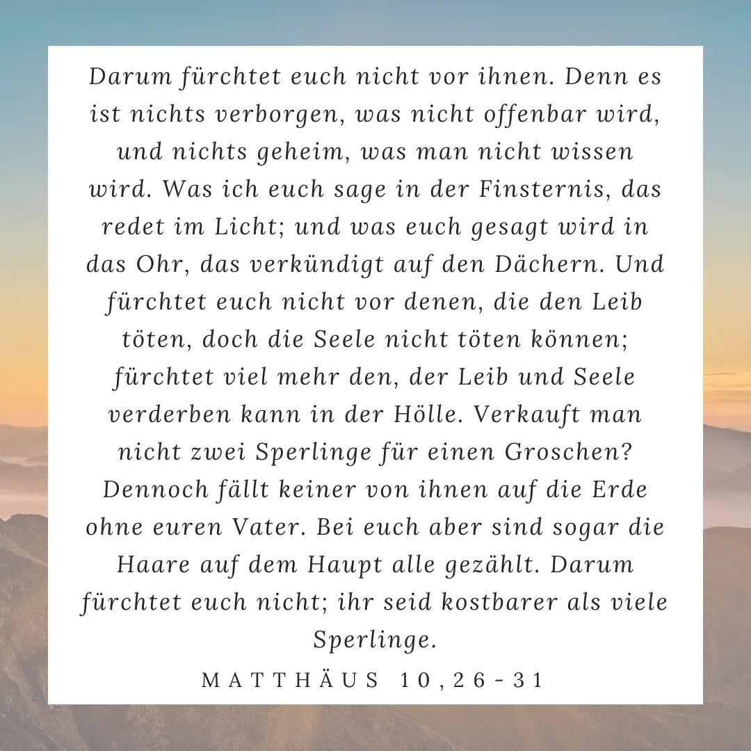 Gottesfürchtig werden Menschenfurcht überwinden