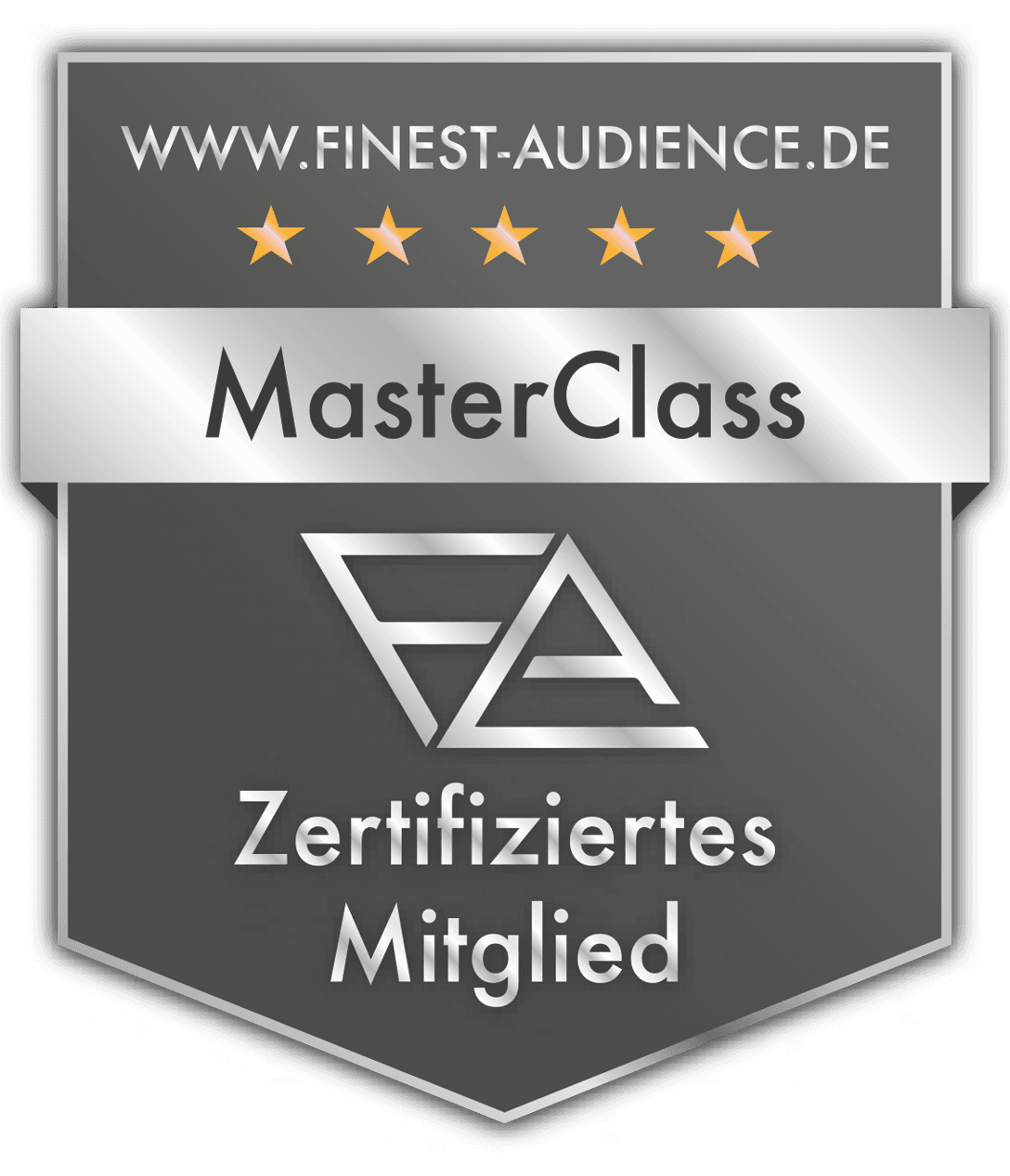 FA-Auszeichnung - Finest Audience GÜTESIEGEL Dennis Streichert
